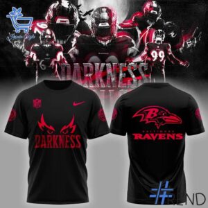 Stylish Baltimore Ravens Darkness Falls Shirt designed for all-day comfort.