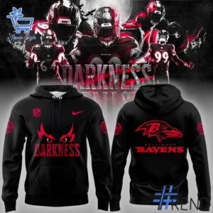 Stylish Baltimore Ravens Darkness Falls Shirt designed for all-day comfort.