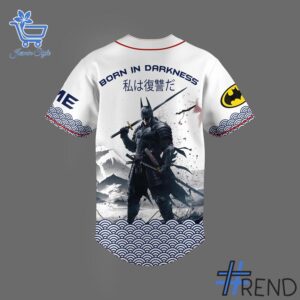 Refresh your collection with the timeless Batman Born in Darkness Baseball Jersey.