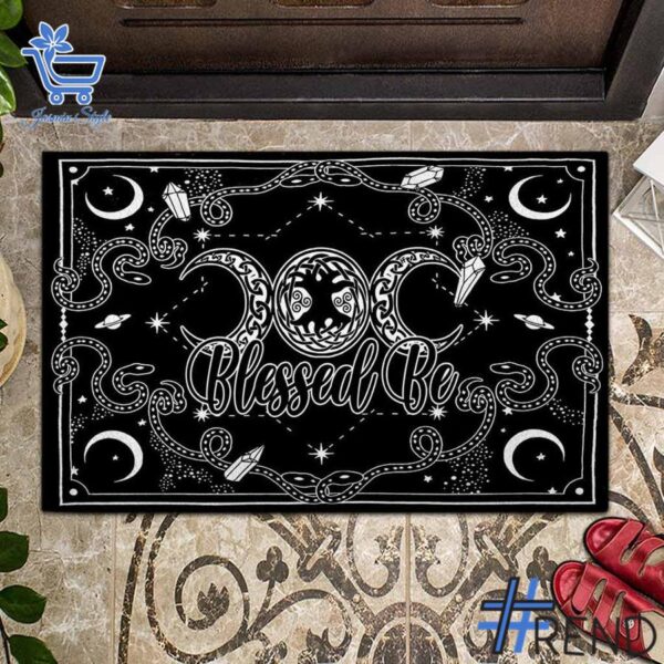 Refresh your collection with the timeless 3 Blessed Be Witch Doormat.