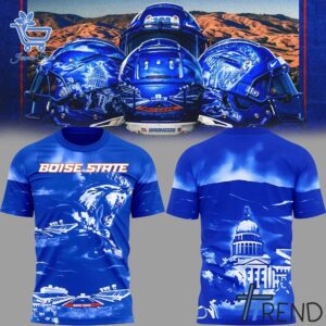 Stylish Boise State Broncos Football The Blue and the State of Idaho Shirt designed for all-day comfort.