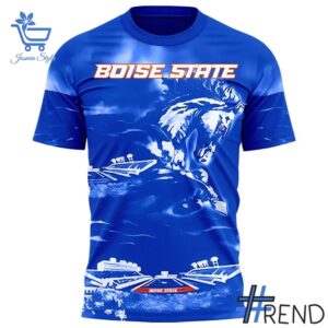 Stylish Boise State Broncos Football The Blue and the State of Idaho Shirt designed for all-day comfort.