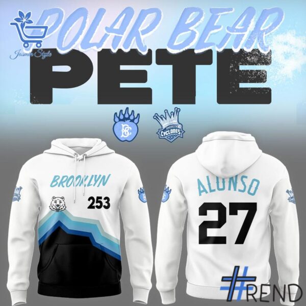 Refresh your collection with the timeless Brooklyn Cyclones x Polar Bear Pete Night Hoodie.