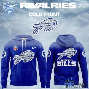 The Buffalo Bills Rivalries Cold Front Hoodie adds a colorful spark to your wardrobe.