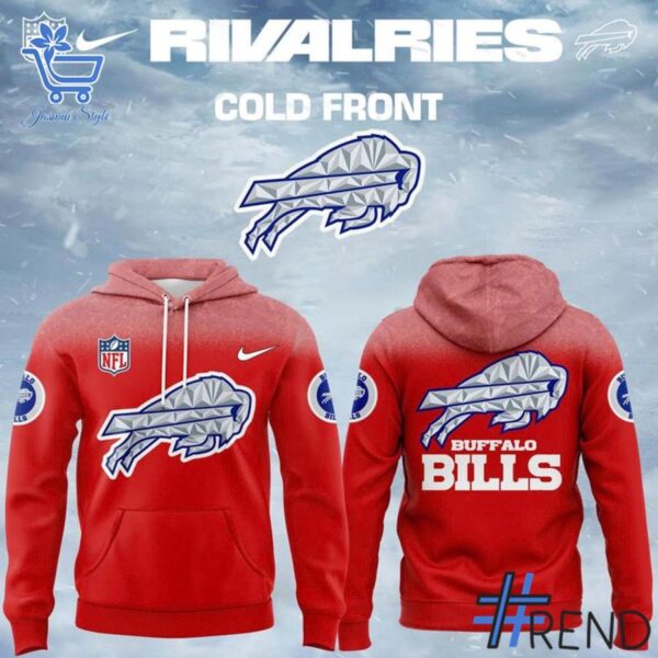 The Buffalo Bills Rivalries Cold Front Hoodie adds a colorful spark to your wardrobe.