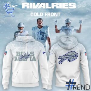 The Buffalo Bills Mafia NFL Cold Front White Hoodie adds a colorful spark to your wardrobe.