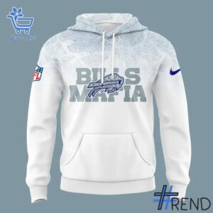 The Buffalo Bills Mafia NFL Cold Front White Hoodie adds a colorful spark to your wardrobe.