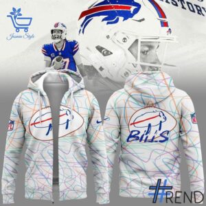 The Buffalo Bills Sesigned By Patients At Buffalo s Oishei Children s Hospital Hoodie jpg adds a colorful spark to your wardrobe.