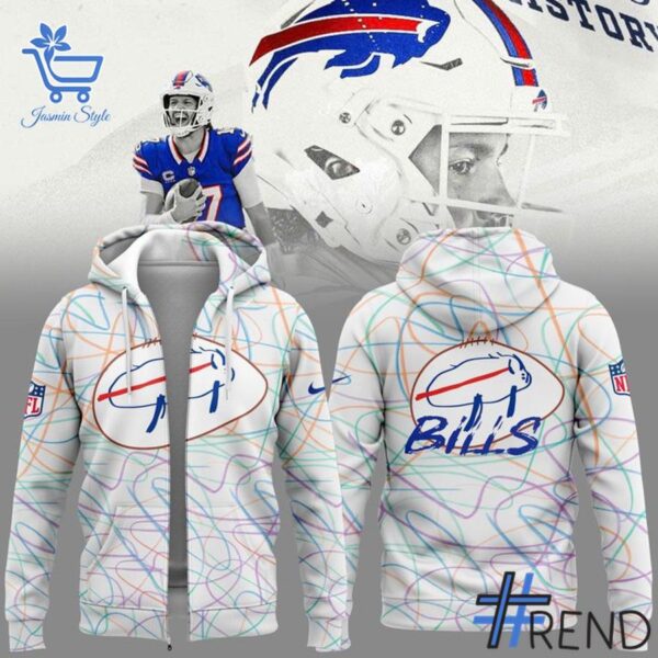 The Buffalo Bills Sesigned By Patients At Buffalo s Oishei Children s Hospital Hoodie jpg adds a colorful spark to your wardrobe.