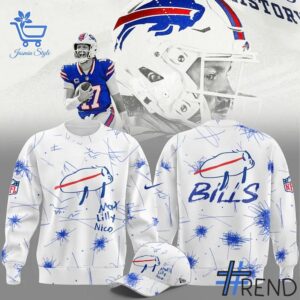 The Buffalo Bills Sesigned By Patients At Buffalo s Oishei Children s Hospital Hoodie jpg adds a colorful spark to your wardrobe.