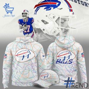 The Buffalo Bills Sesigned By Patients At Buffalo s Oishei Children s Hospital Hoodie jpg adds a colorful spark to your wardrobe.