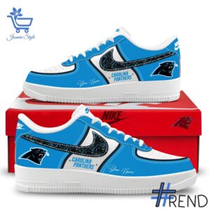 Stylish Carolina Panthers Nike Air Force designed for all-day comfort.