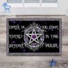 Trendy Check Ya Energy Purple Pentagram Witch Doormat perfect for casual and streetwear outfits.