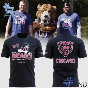 Stylish Chicago Bears Fans Wear Pink shirt designed for all-day comfort.