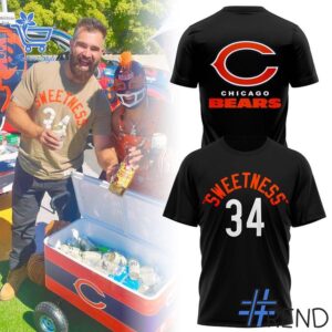 The Chicago Bears Sweetness Shirt adds a colorful spark to your wardrobe.