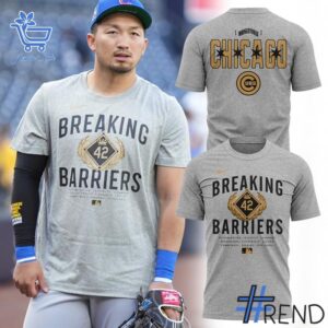 The 1 Chicago Cubs Jackie Robinson Black Breakin' Barriers Legend Shirt brings street-ready confidence to everyday outfits.