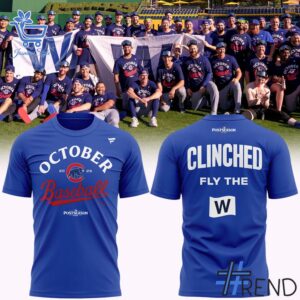 Stylish Chicago Cubs October Baseball Fly The W Shirt designed for all-day comfort.