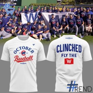 Stylish Chicago Cubs October Baseball Fly The W Shirt designed for all-day comfort.
