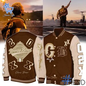The Chris Brown Breezy Bowl XX Tour Bomber Jacket is built for bold street style.