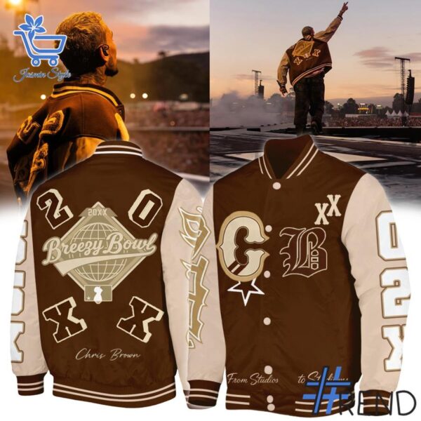 The Chris Brown Breezy Bowl XX Tour Bomber Jacket is built for bold street style.