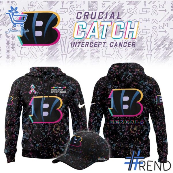 Trendy Cincinnati Bengals Crucial Catch Hoodie perfect for casual and streetwear outfits.