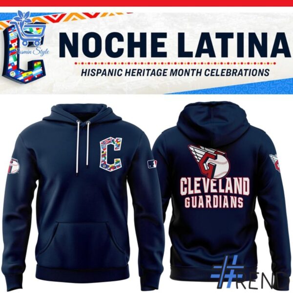 Refresh your collection with the timeless 1 Cleveland Guardians NOCHE LATINA Hoodie.