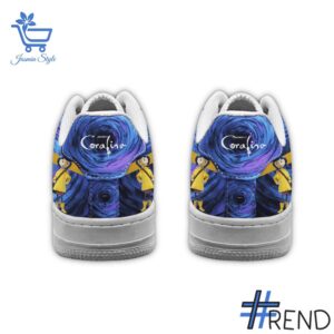 The Coraline Halloween Nike Air Force is built for bold street style.