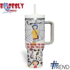 Experience the sleek design of the Coraline It's Time To Go Back Tumbler oz.