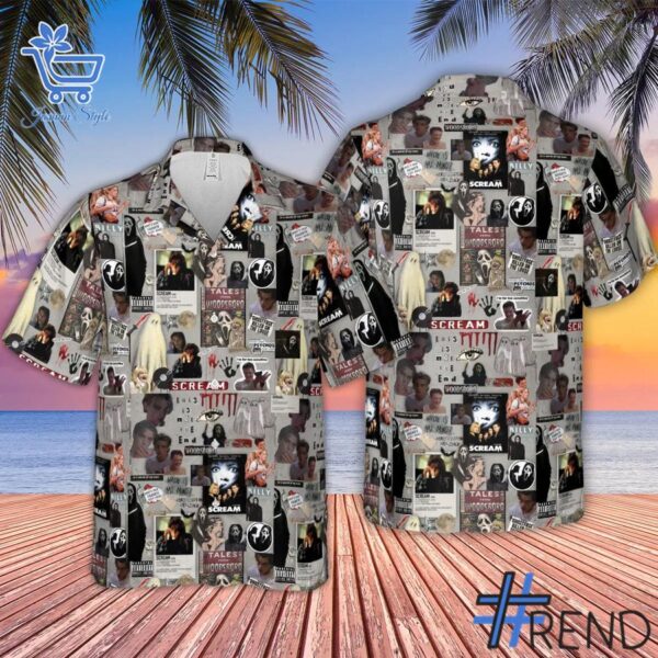 The Crime Scene Scream poster Hawaiian Shirt is built for bold street style.