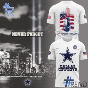 Versatile Dallas Cowboys Memorial Stair Club Shirt perfect for casual and sporty looks.