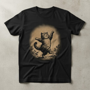 Versatile Dancing Cat Shirt perfect for casual and sporty looks.