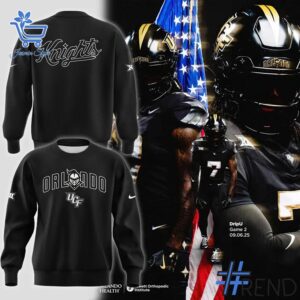 Comfortable Dark Mode UCF Knights Uniform Sweatshirt designed with attention to detail.