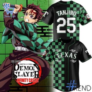 Take on every challenge with the Demon Slayer Night Texas Rangers Jersey.
