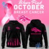 Trendy Denver Broncos Breast Cancer Awareness Hoodie perfect for casual and streetwear outfits.