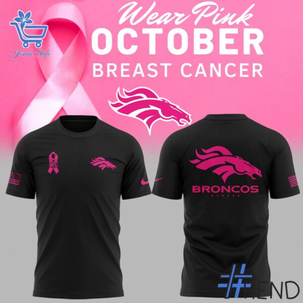 Trendy Denver Broncos Breast Cancer Awareness Hoodie perfect for casual and streetwear outfits.