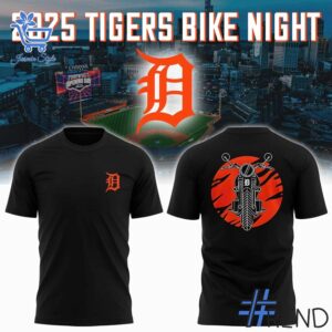 Experience the sleek design of the Detroit Tigers Bike Night Shirt.