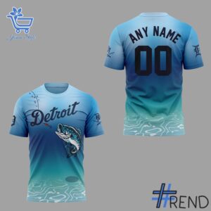 Refresh your collection with the timeless Detroit Tigers Fishing Tshirt.