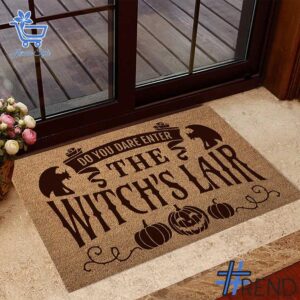 Refresh your collection with the timeless Do You Dare Enter The Witch's Lair Coir Doormat.