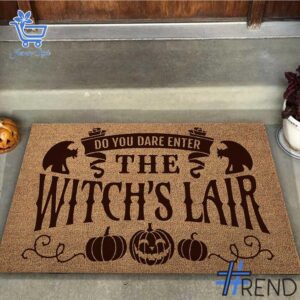 Refresh your collection with the timeless Do You Dare Enter The Witch's Lair Coir Doormat.