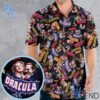 Versatile Dracula Horror Films Hawaiian Shirt perfect for casual and sporty looks.