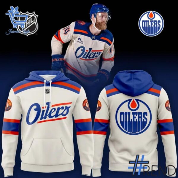 Versatile Edmonton Oilers Blank Premium Cream Alternate Hoodie perfect for casual and sporty looks.