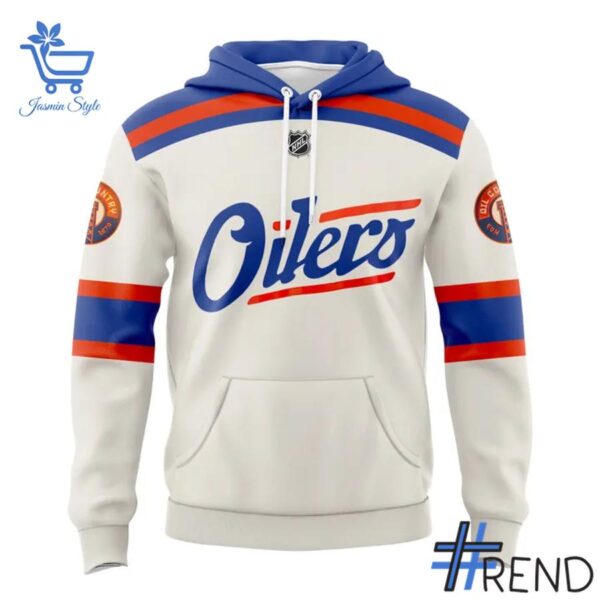 Versatile Edmonton Oilers Blank Premium Cream Alternate Hoodie perfect for casual and sporty looks.