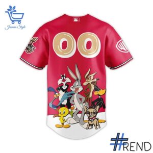 Experience the sleek design of the El Paso Chihuahuas x Looney Tunes Baseball Jersey.