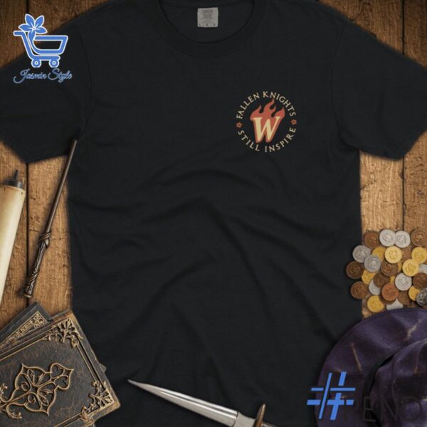 Trendy Fallen Knights Still Inspire Shirt perfect for casual and streetwear outfits.