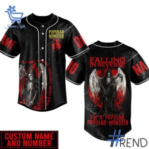 Trendy Falling In Reverse Popular Monster Jersey perfect for casual and streetwear outfits.