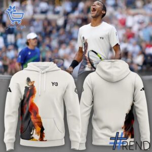 The Felix Auger Aliassime Y Us Open Tennis T Shirt adds a colorful spark to your wardrobe.