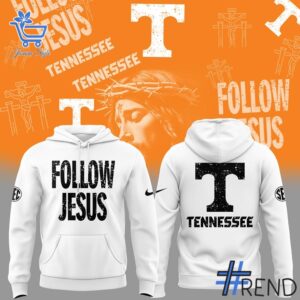 The Follow Jesus Tennessee Volunteers Hoodie is built for bold street style.