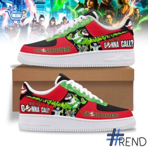 Experience the sleek design of the Ghostbusters Who You Gonna Call Air Force Shoes.