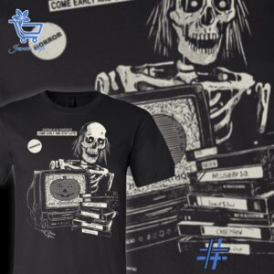 Experience the sleek design of the HORRORATHON SKELETON Halloween Shirt.