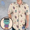The Halloween Characters Cartoon Hawaiian Shirt adds a colorful spark to your wardrobe.